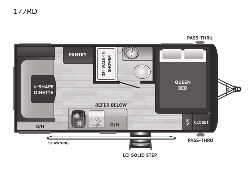 Used 2022 Keystone Hideout Single Axle 177RD floorplan